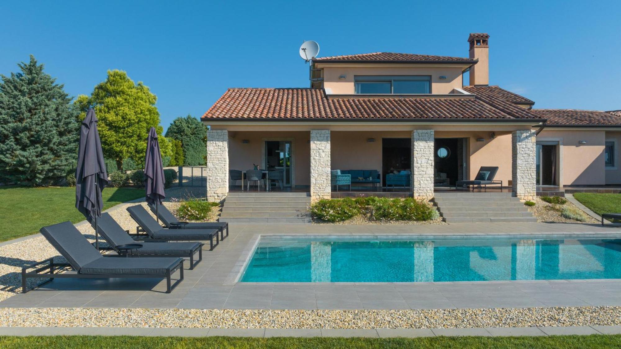 Villa Labin In Zartinj - Luxury Privacy Heated Pool With Auto Cover Labin (Istria) Exterior foto