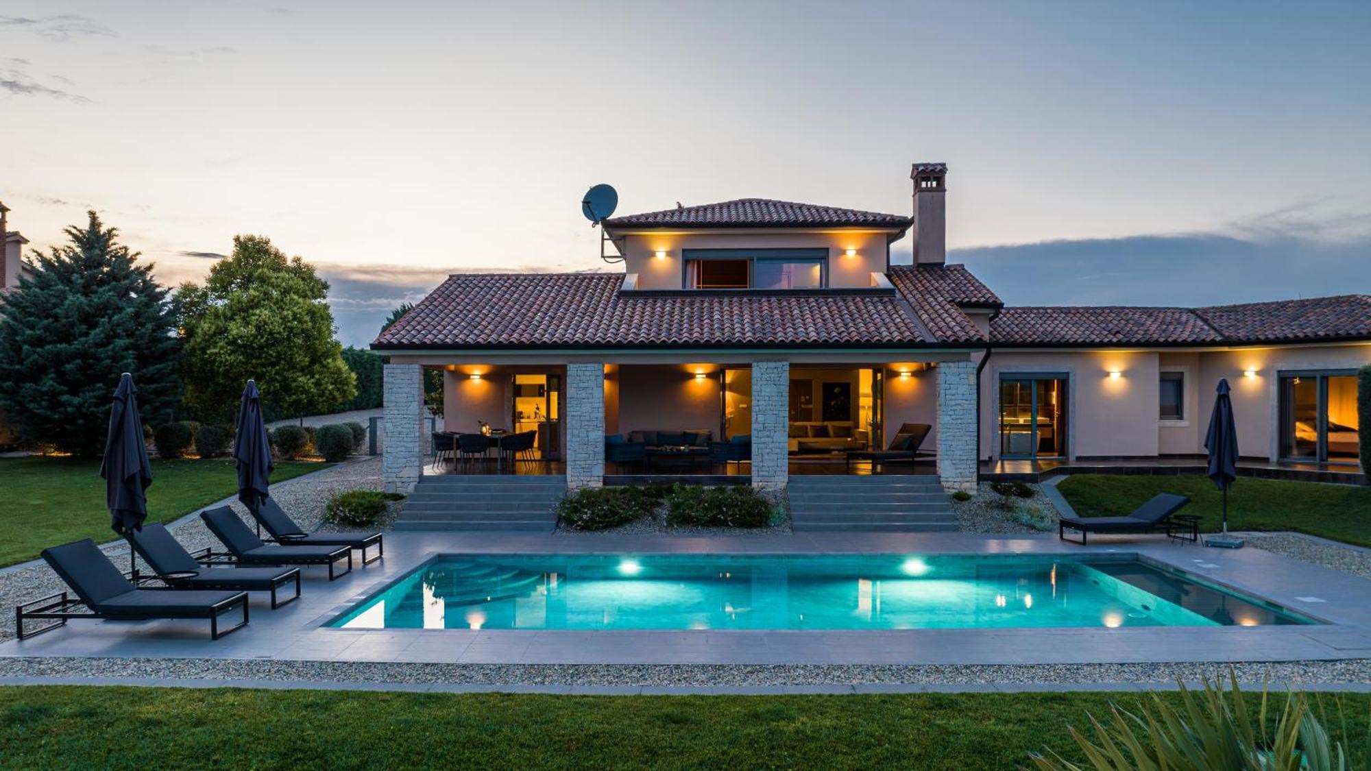 Villa Labin In Zartinj - Luxury Privacy Heated Pool With Auto Cover Labin (Istria) Exterior foto